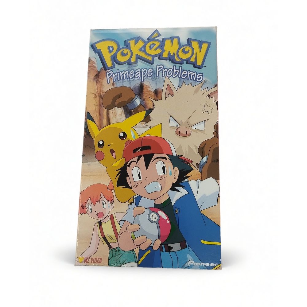 Vintage 1998 Pokémon Primeape Problems VHS Tape Mismatched Winter Vacation Rare